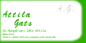 attila gats business card